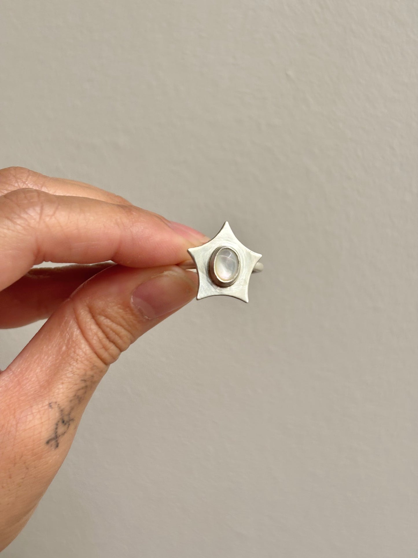 Mother of Pearl Star Ring