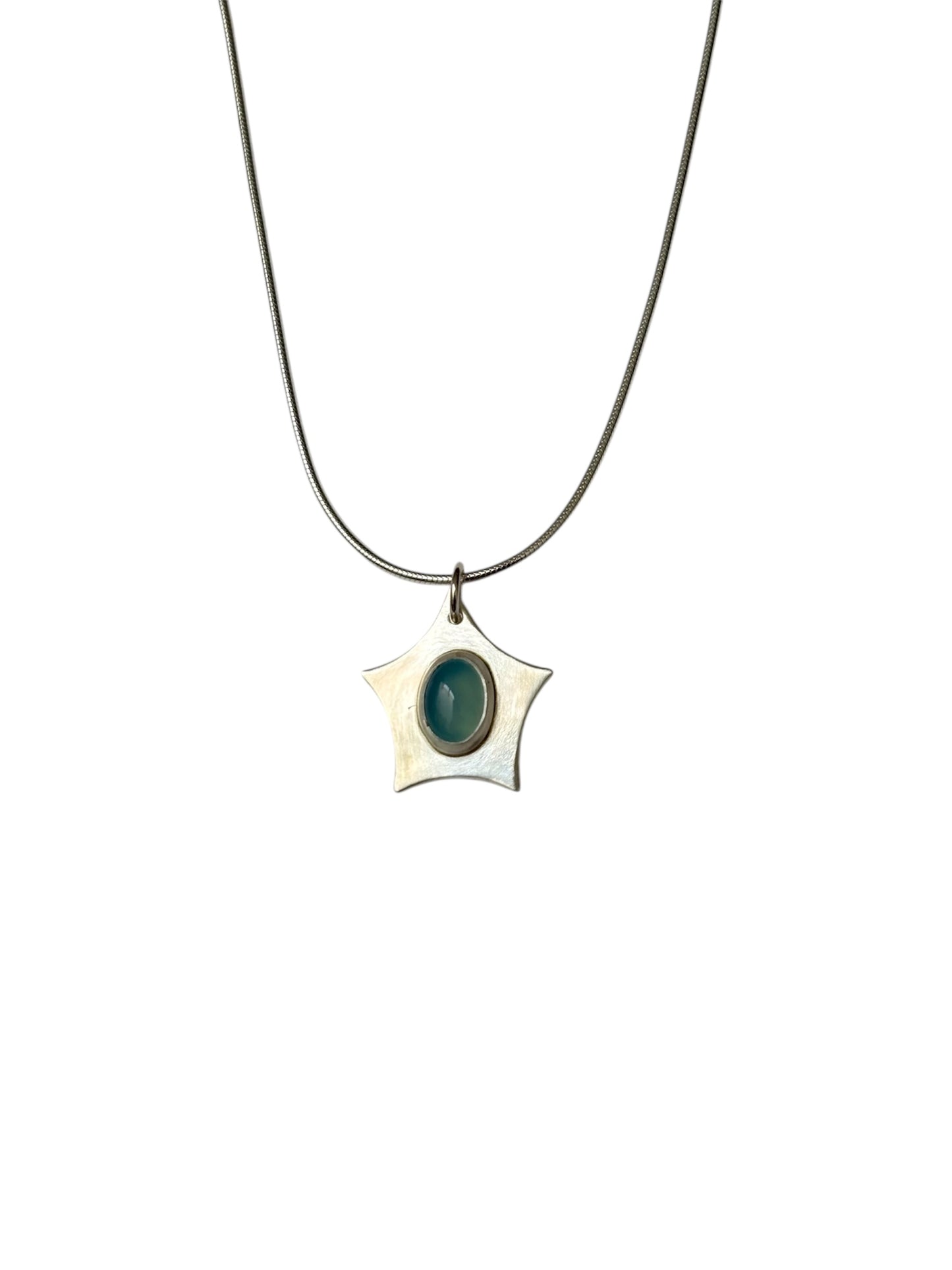 Blue Chalcedony Star Necklace