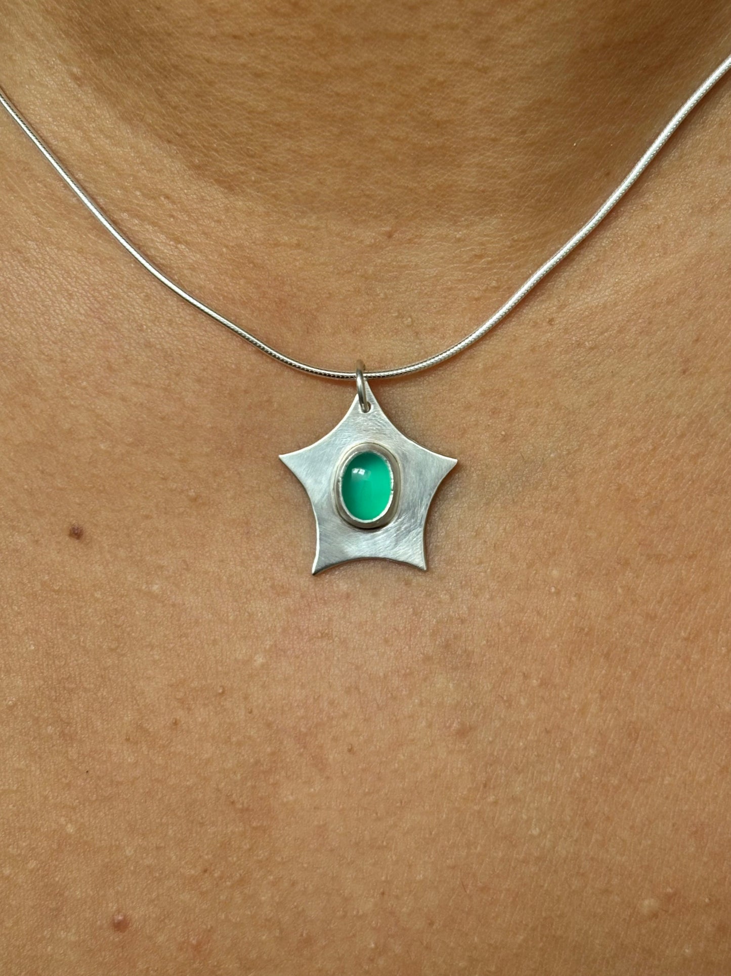 Green Onyx Star Necklace