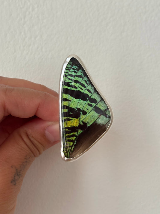 Sunset Moth Forewing Butterfly Ring