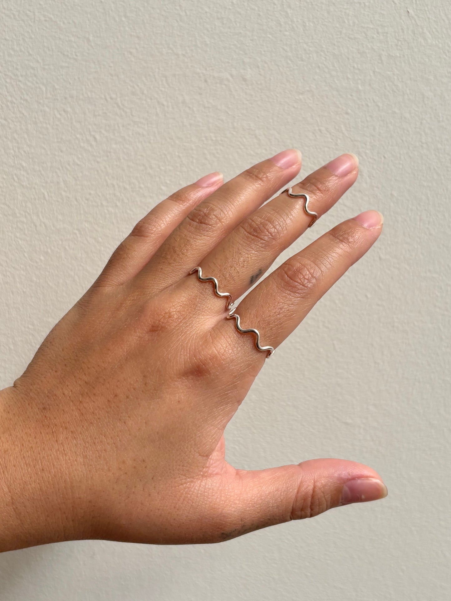Thick Silver Squiggle Ring