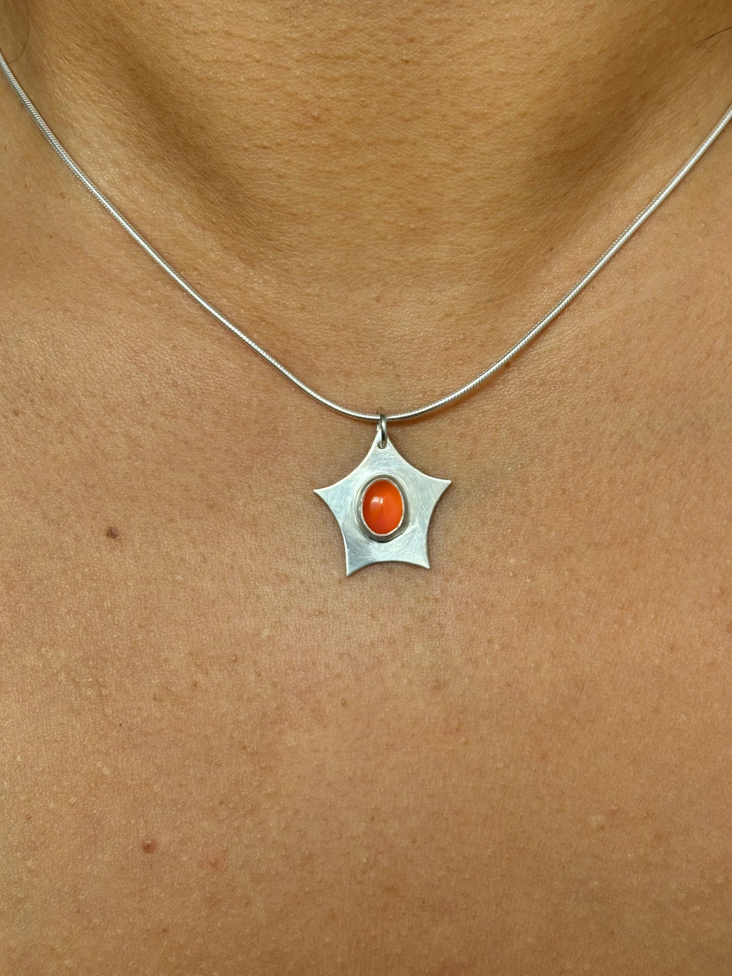 Carnelian Star Necklace