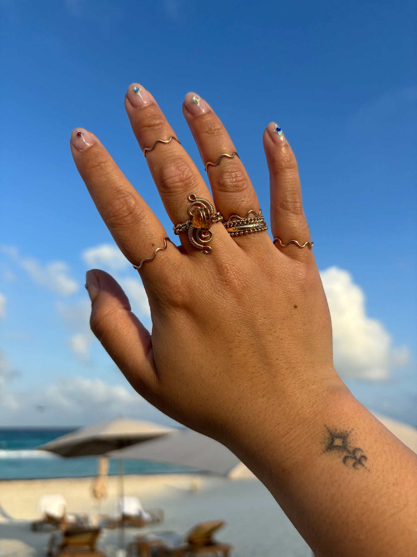Gold Squiggle Ring