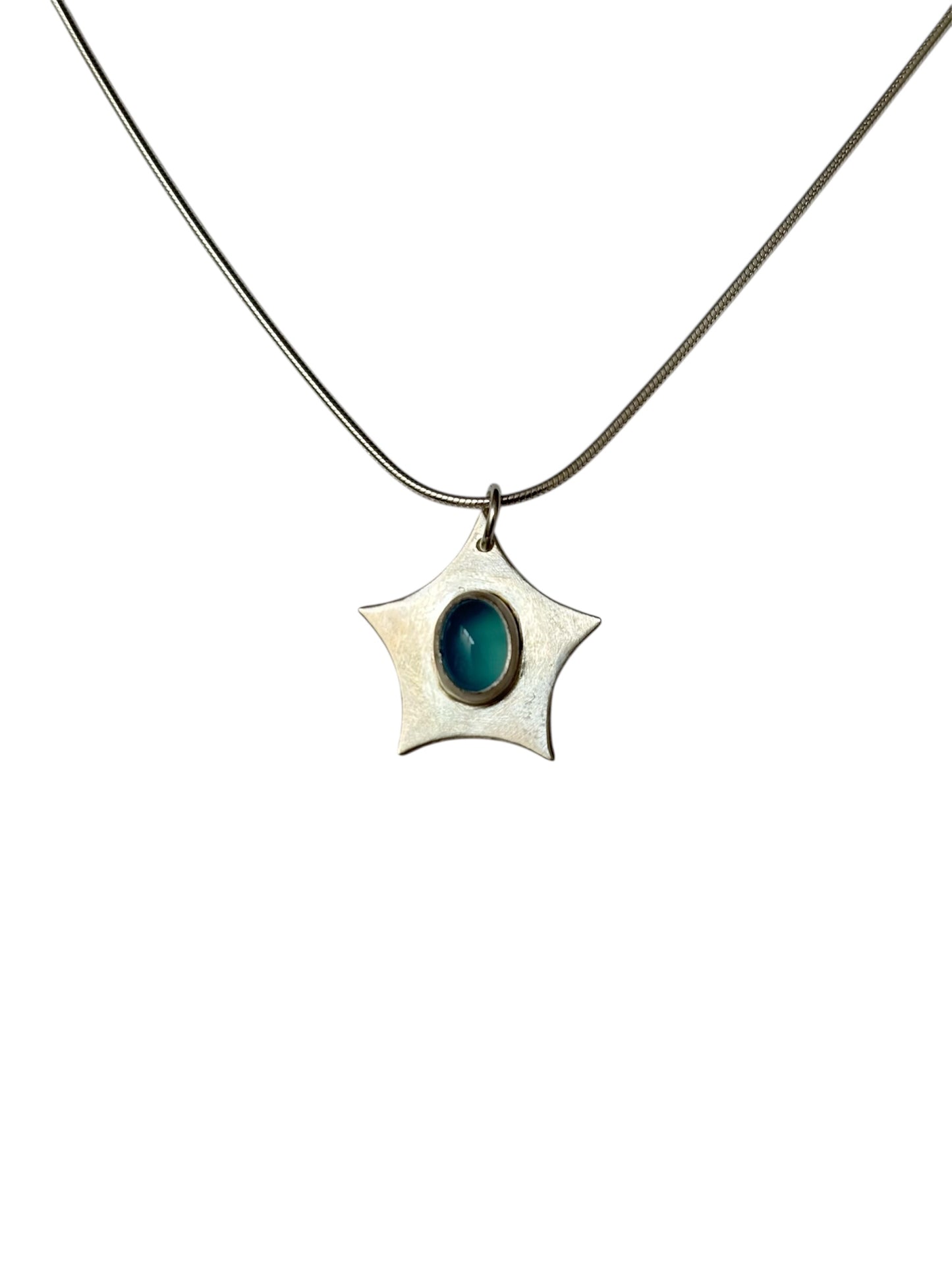 Blue Chalcedony Star Necklace
