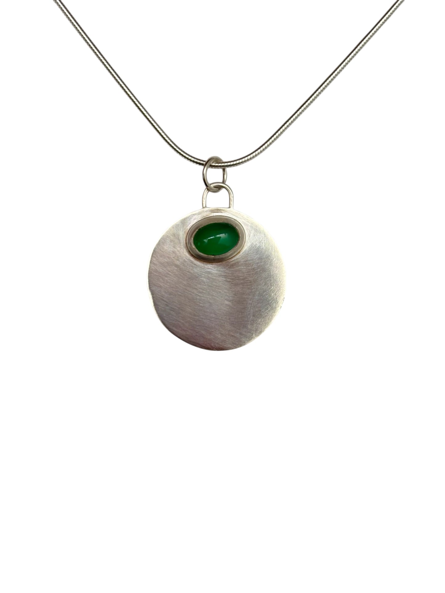 Green Onyx Circle Necklace