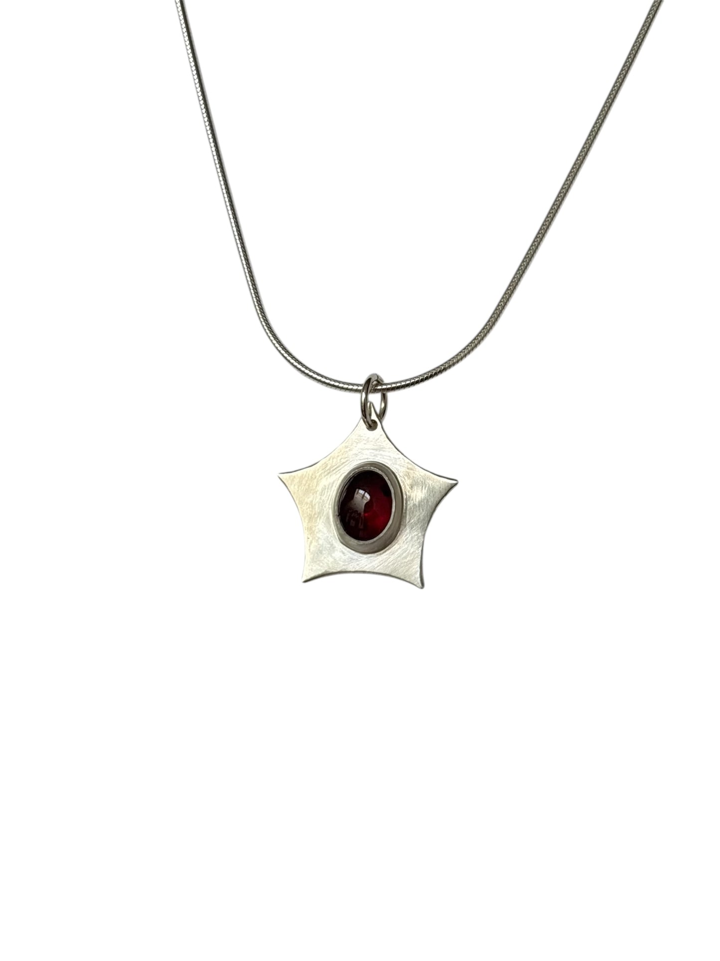 Garnet Star Necklace