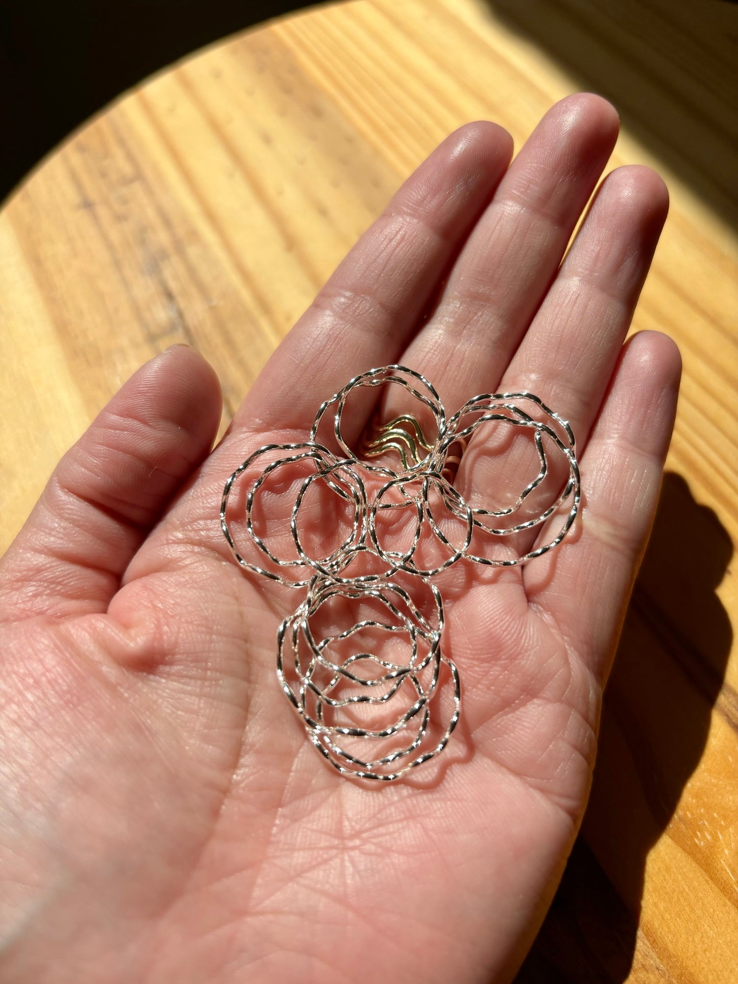 Thin Silver Squiggle Ring