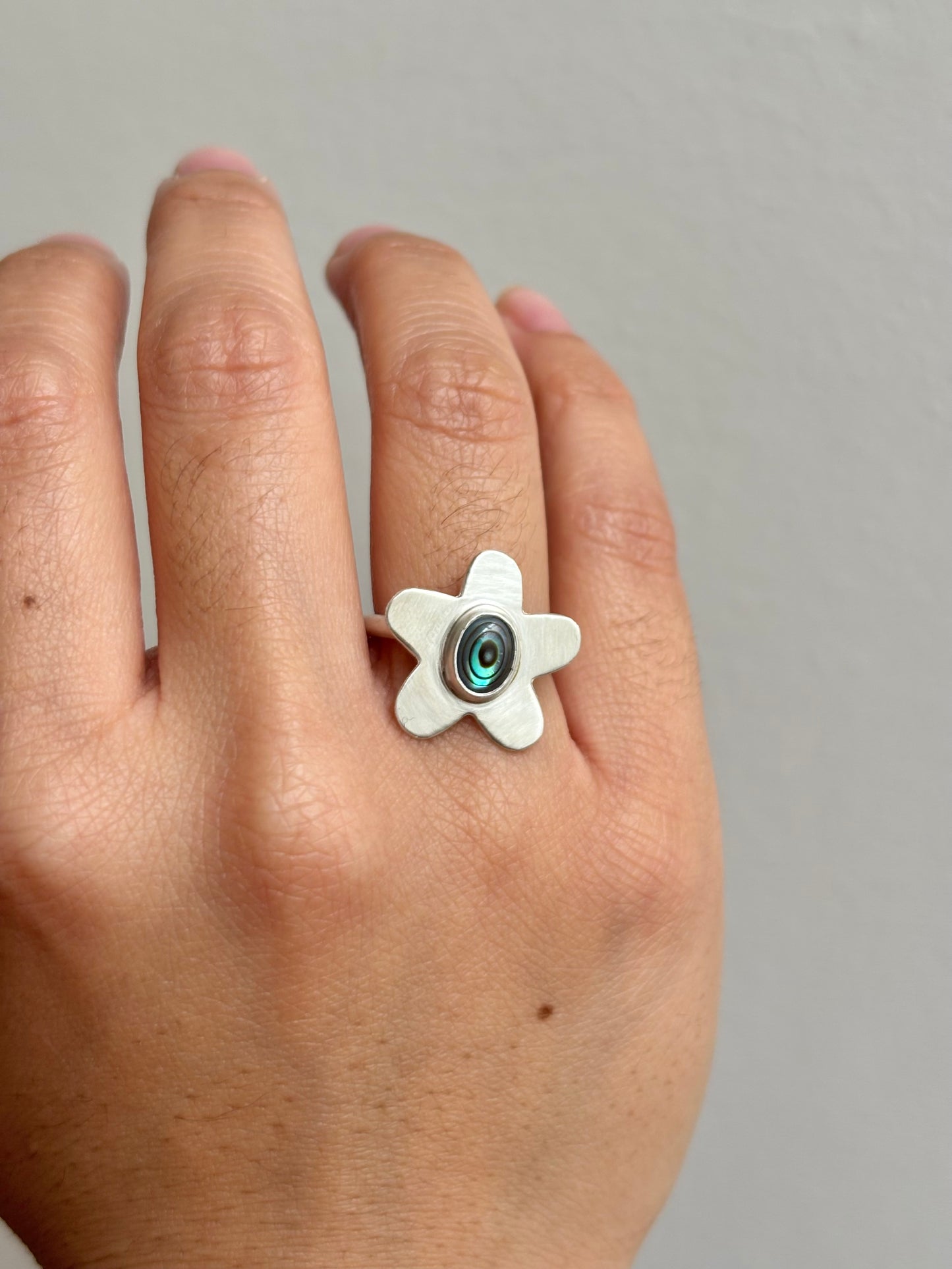 Abalone Flower Ring