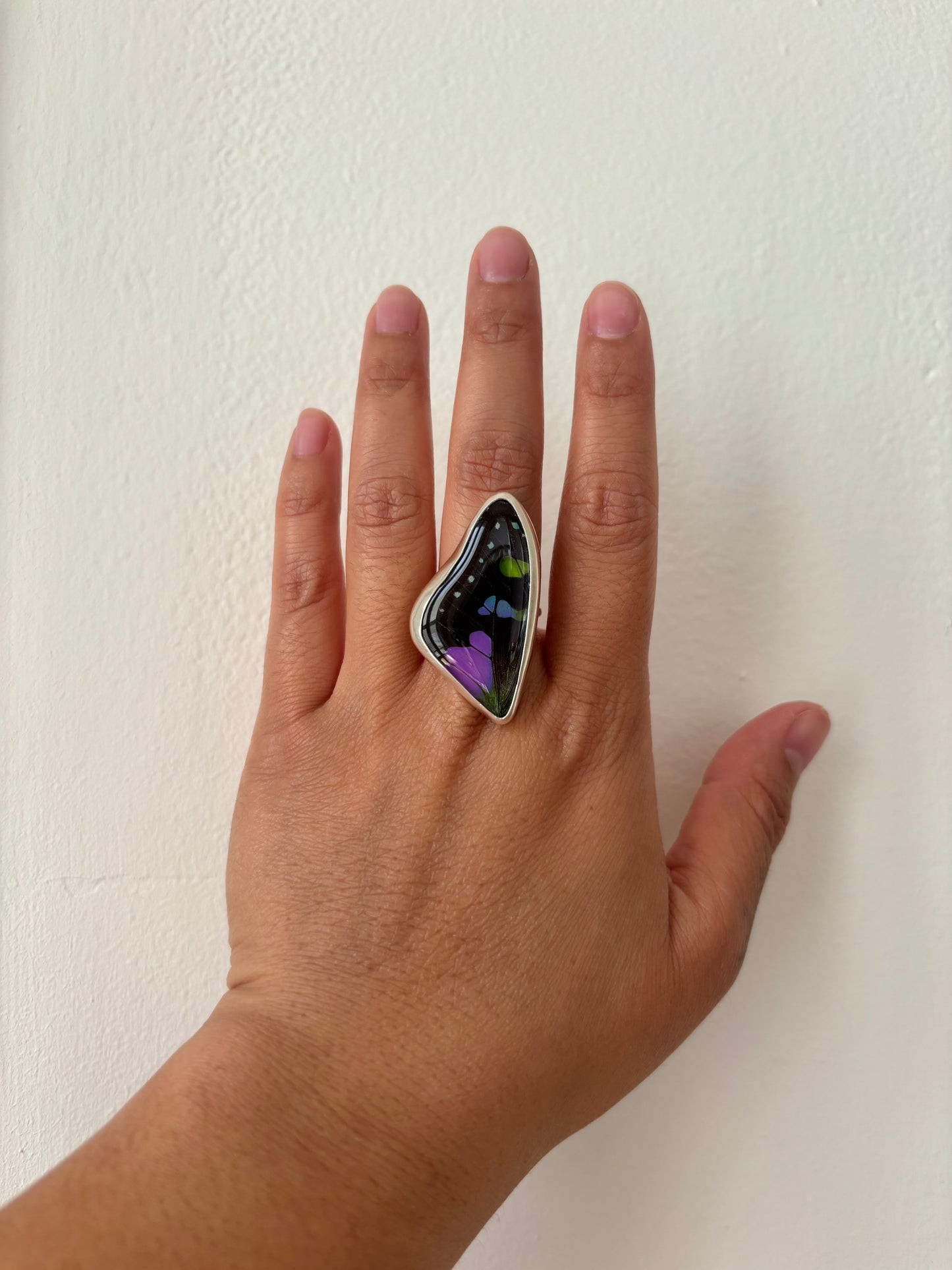 Purple-Spotted Swallowtail Butterfly Ring