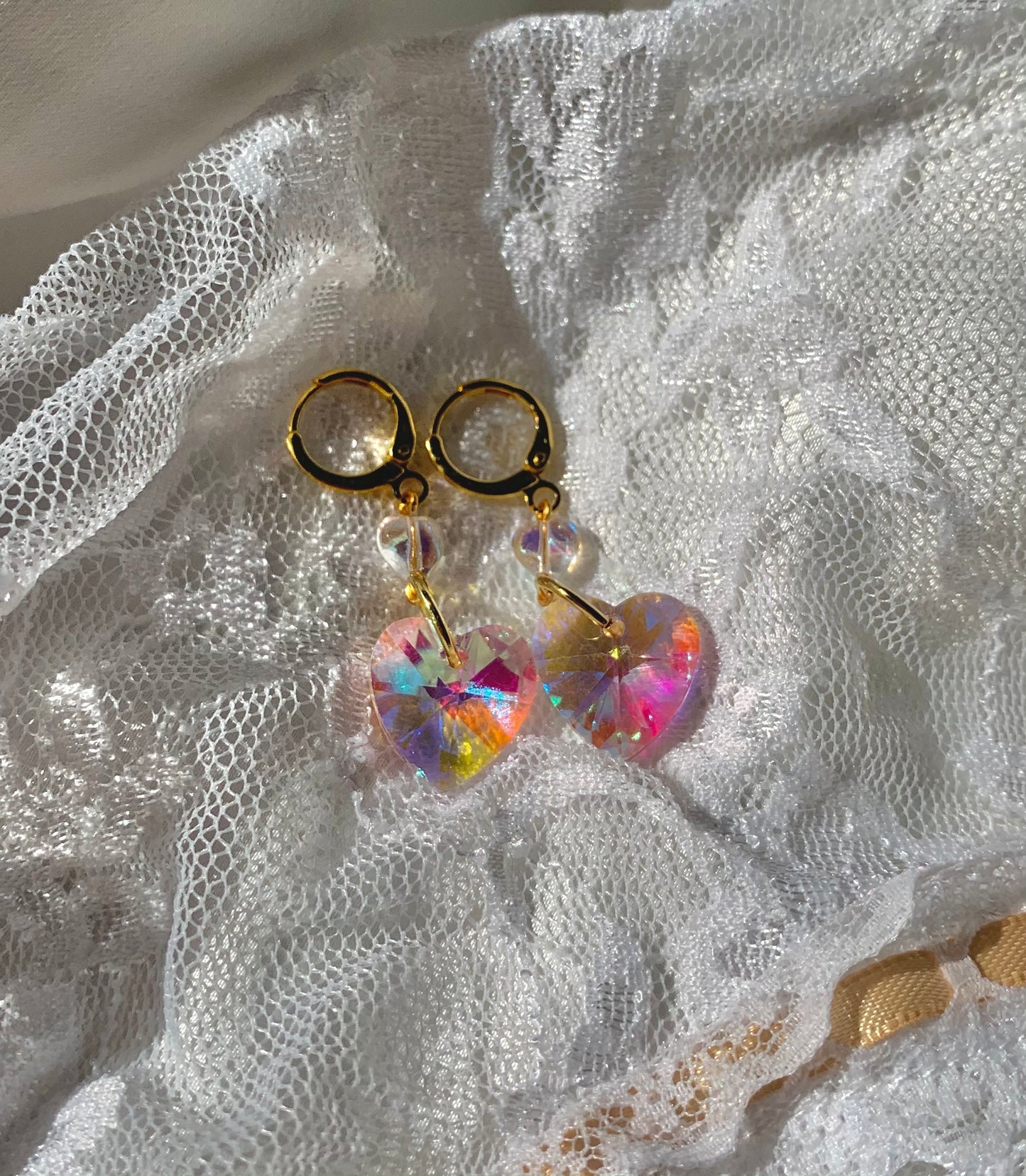 Pink Iridescent Hearts