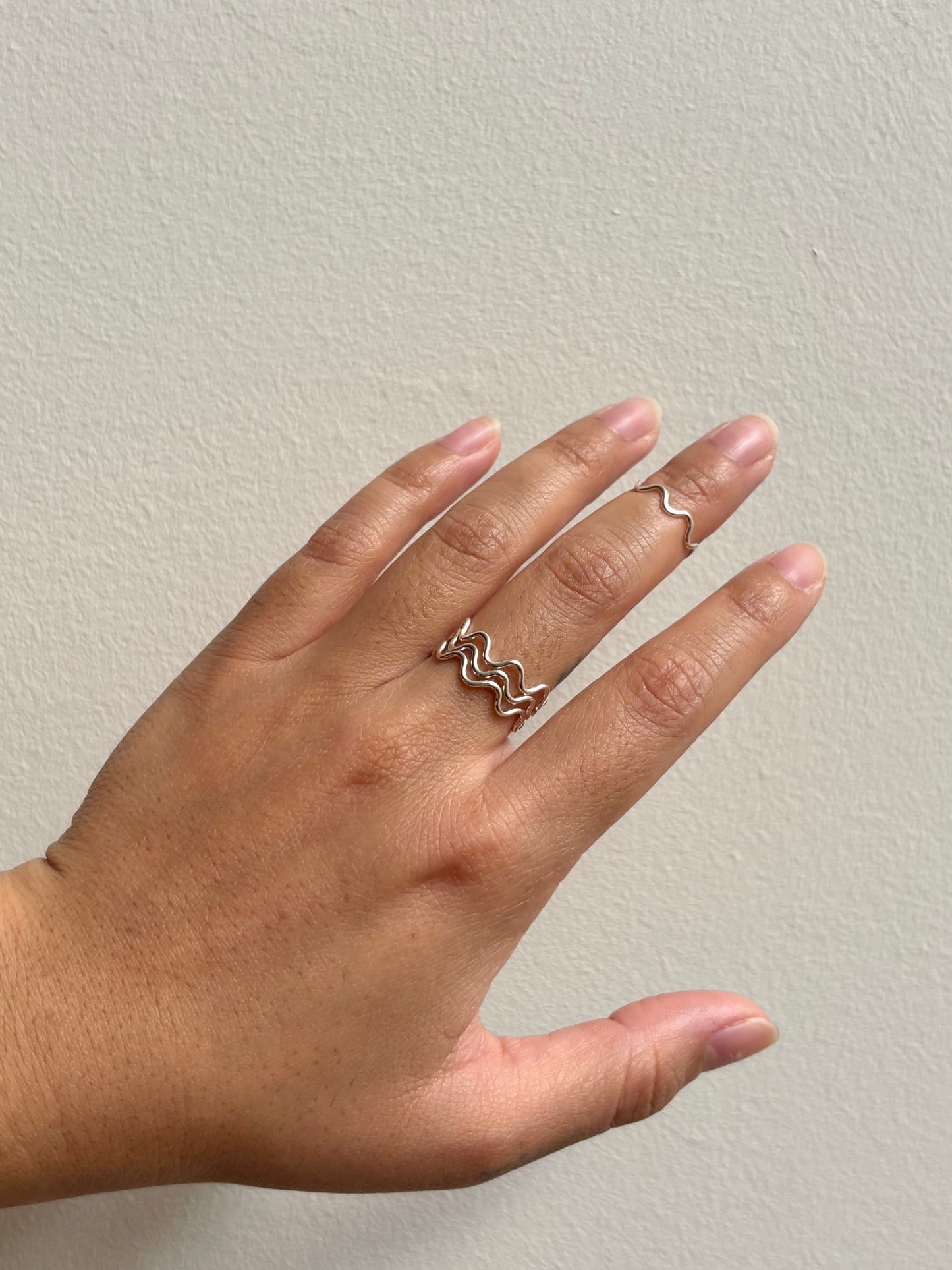 Thin Silver Squiggle Ring