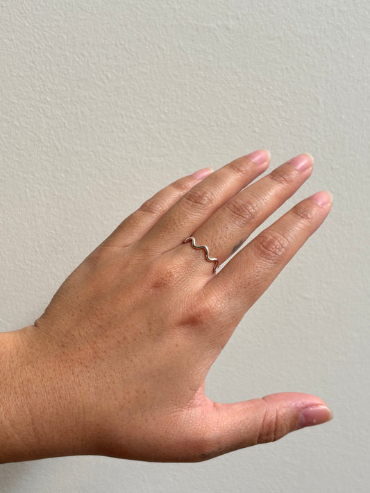Thick Silver Squiggle Ring