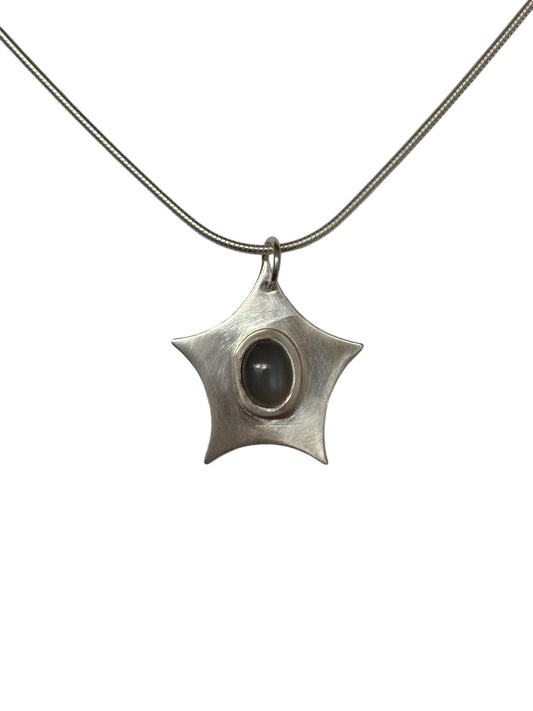 Gray Moonstone Star Necklace