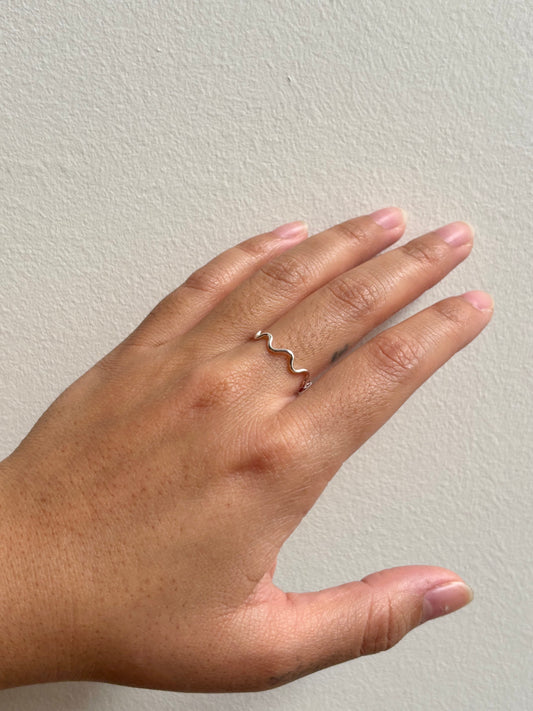 Thin Silver Squiggle Ring