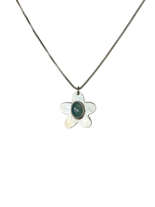 Chalcedony Flower Necklace