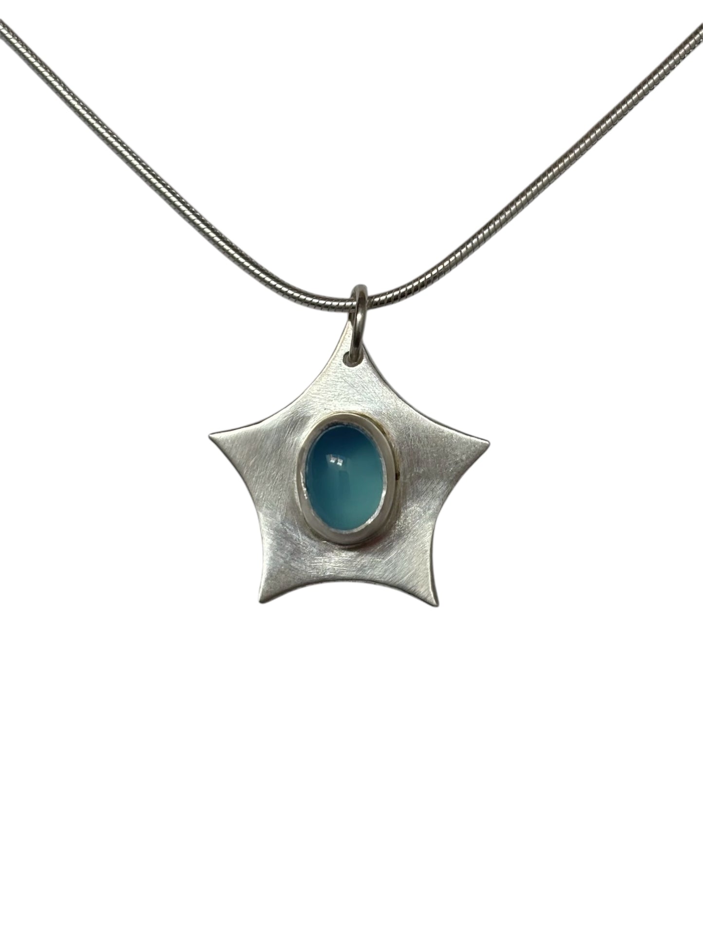 Blue Chalcedony Star Necklace