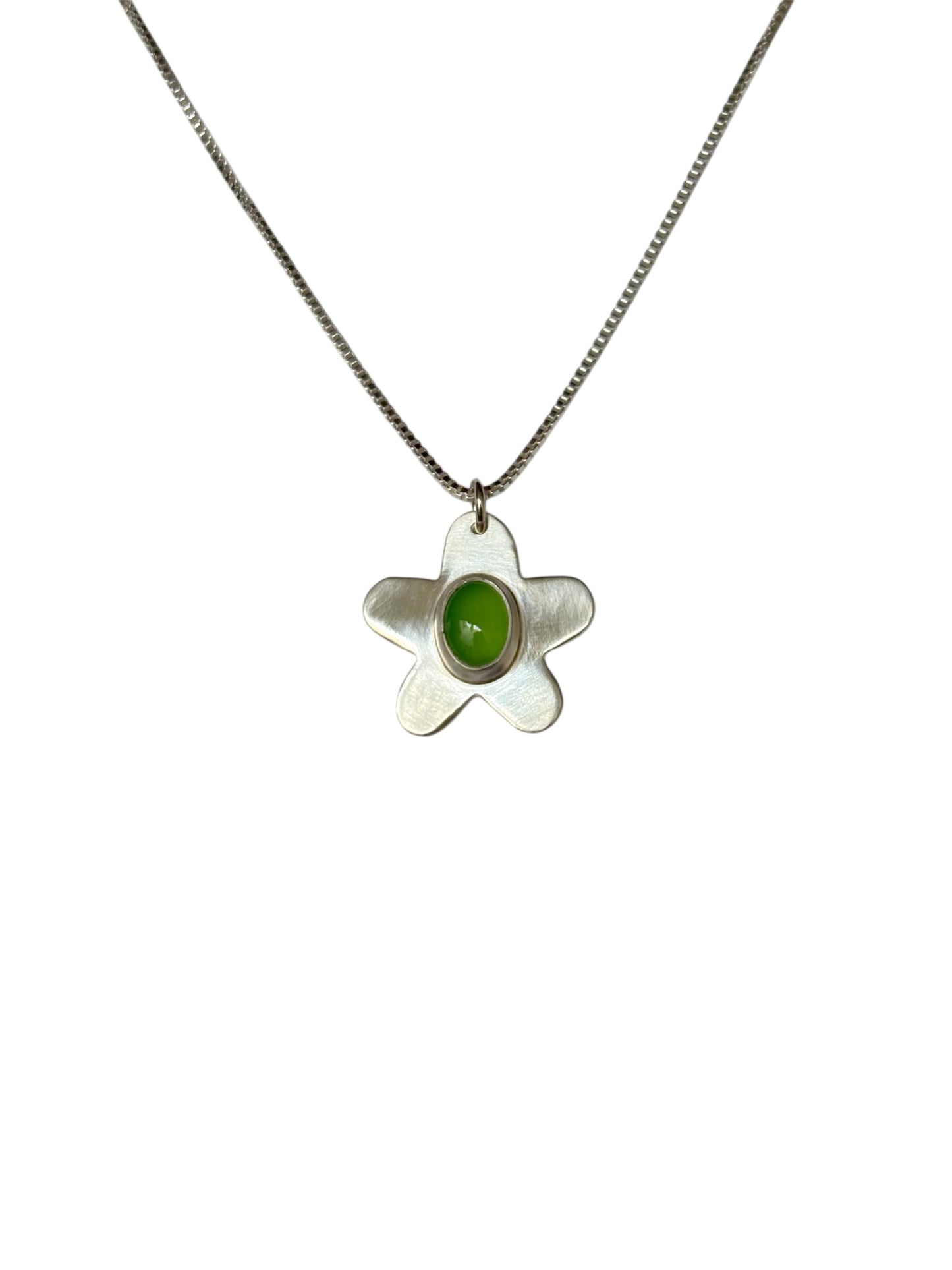 Chrysoprase Flower Necklace