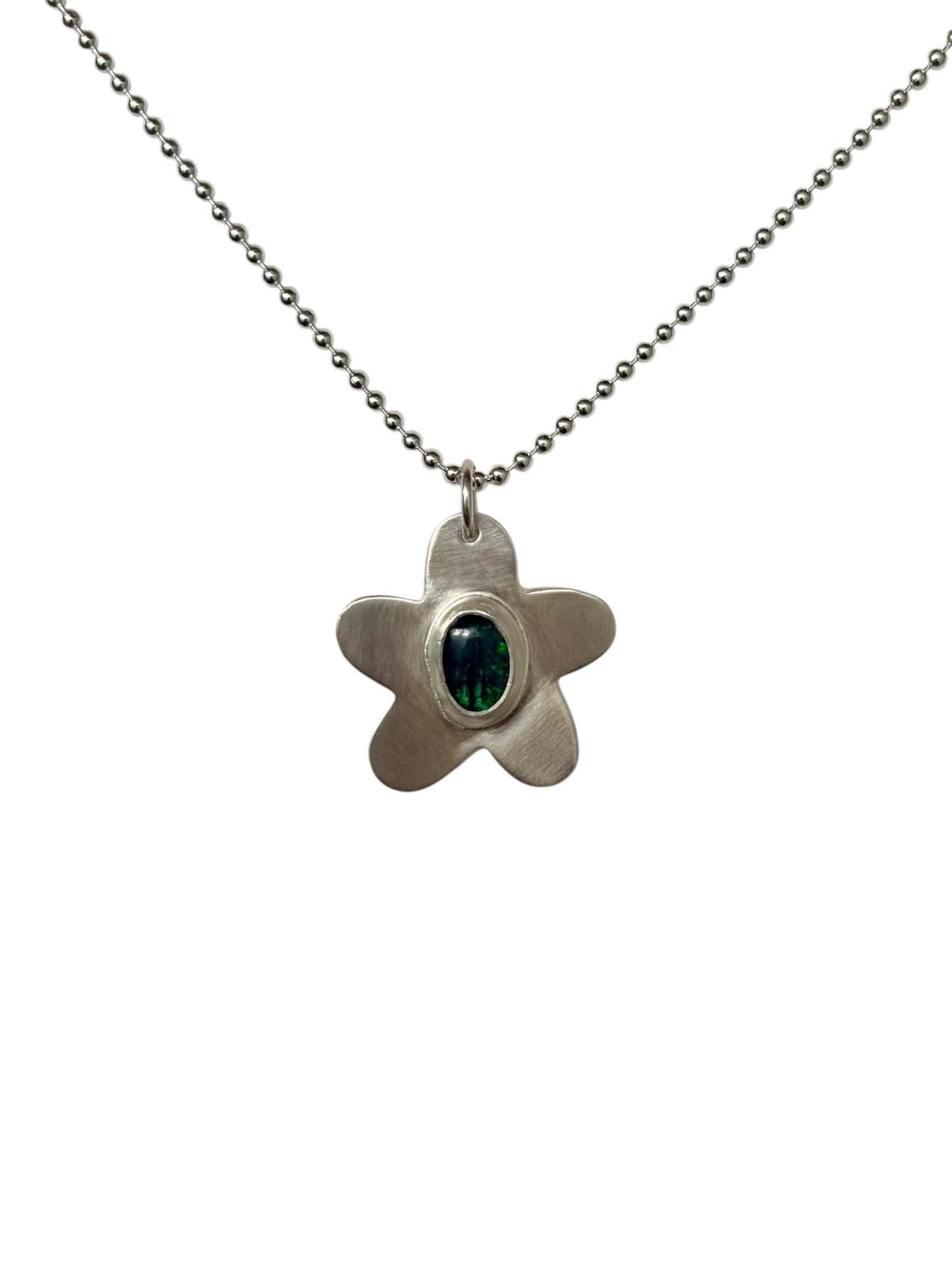 Australian Opal Flower Necklace