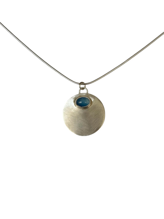 Chalcedony Circle Necklace