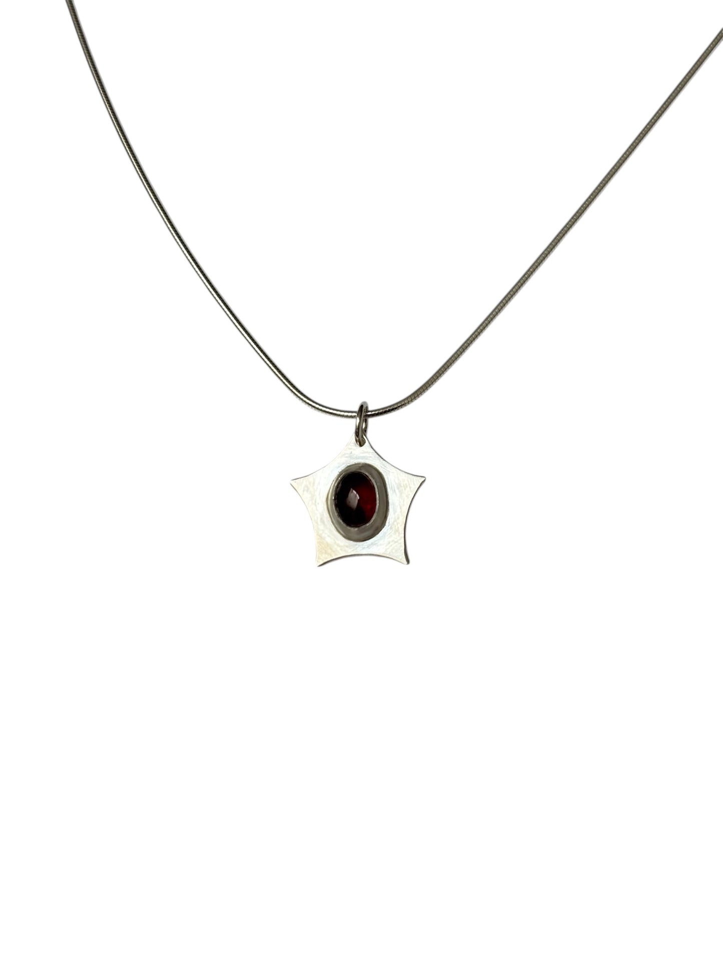 Garnet Star Necklace