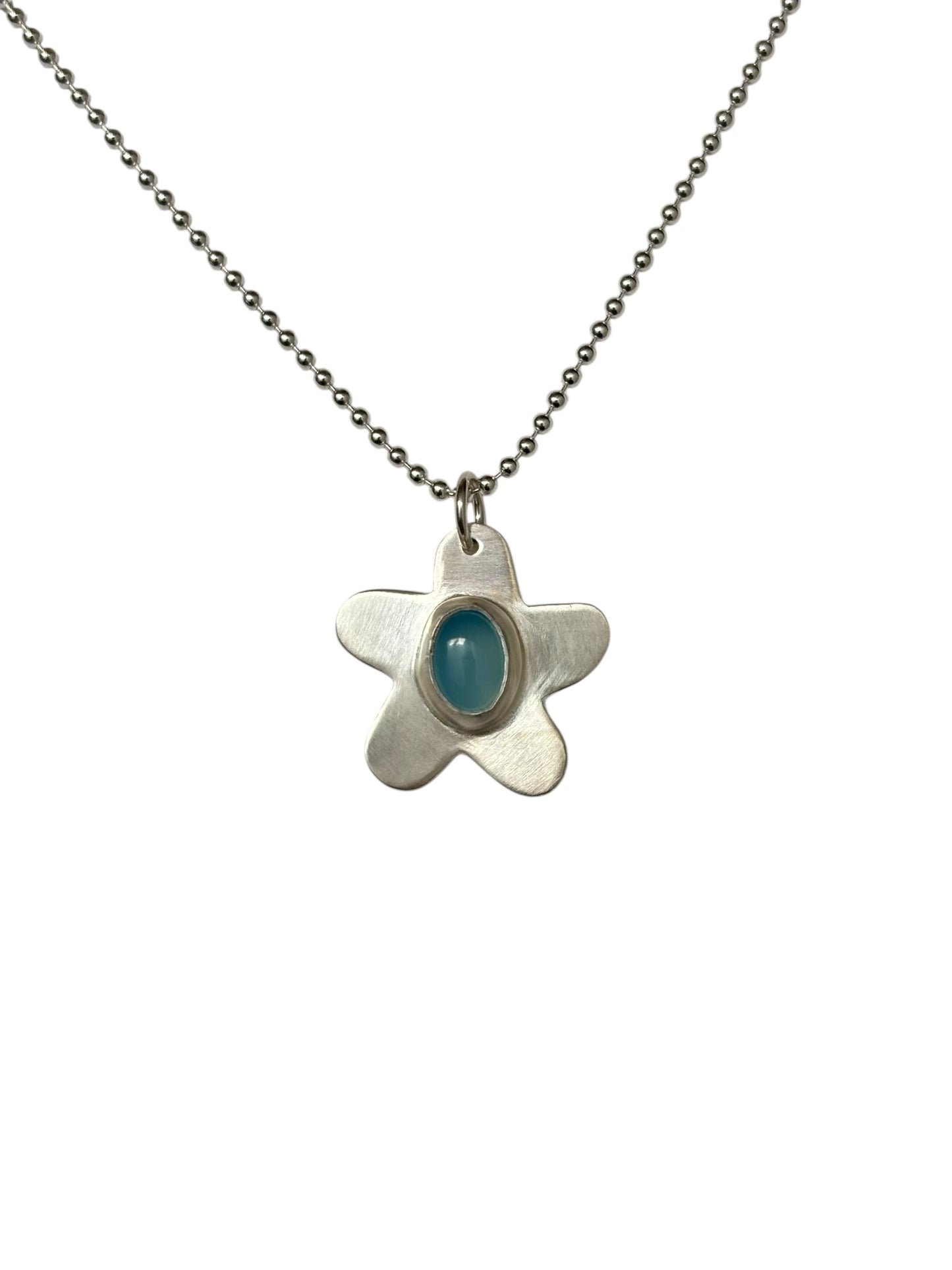 Chalcedony Flower Necklace