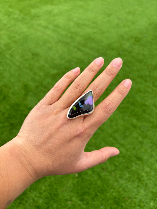 Purple-Spotted Swallowtail Butterfly Ring