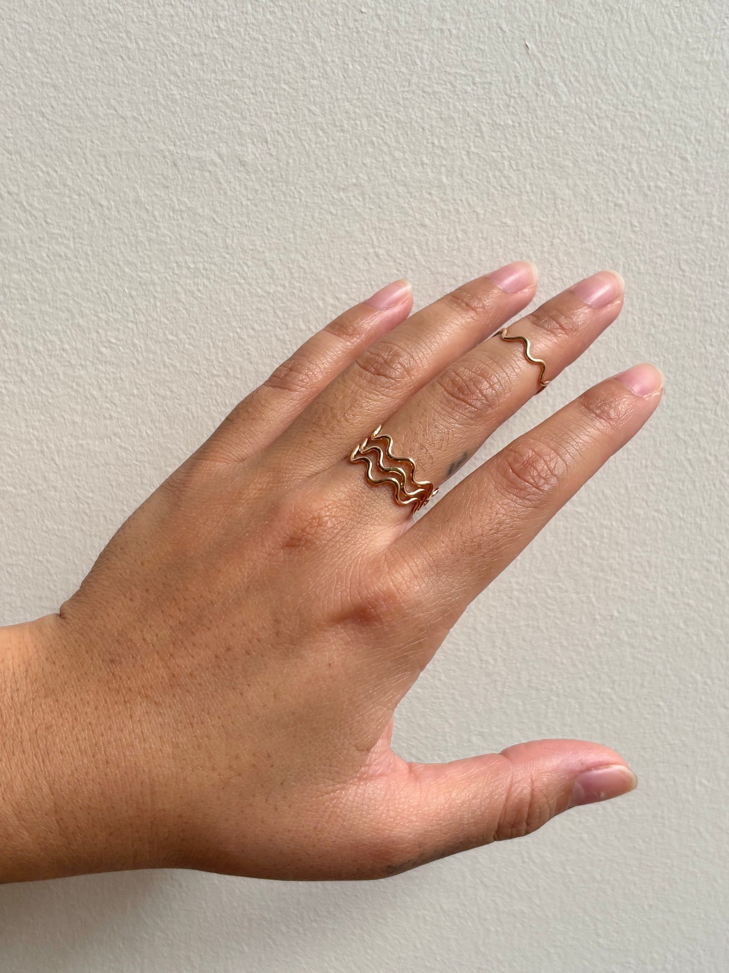 Thin Gold Squiggle Ring