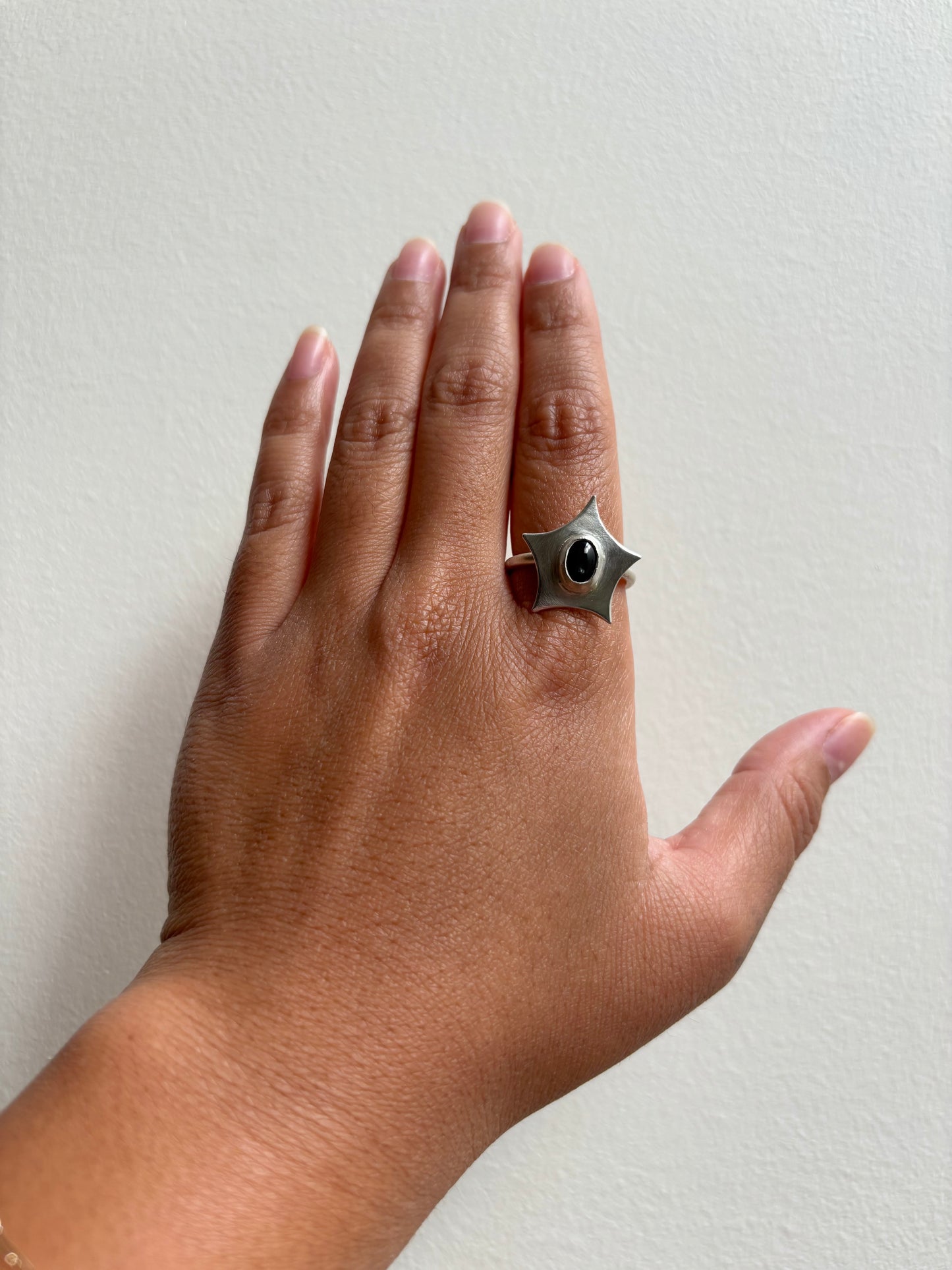 Black Star Diopside Star Ring