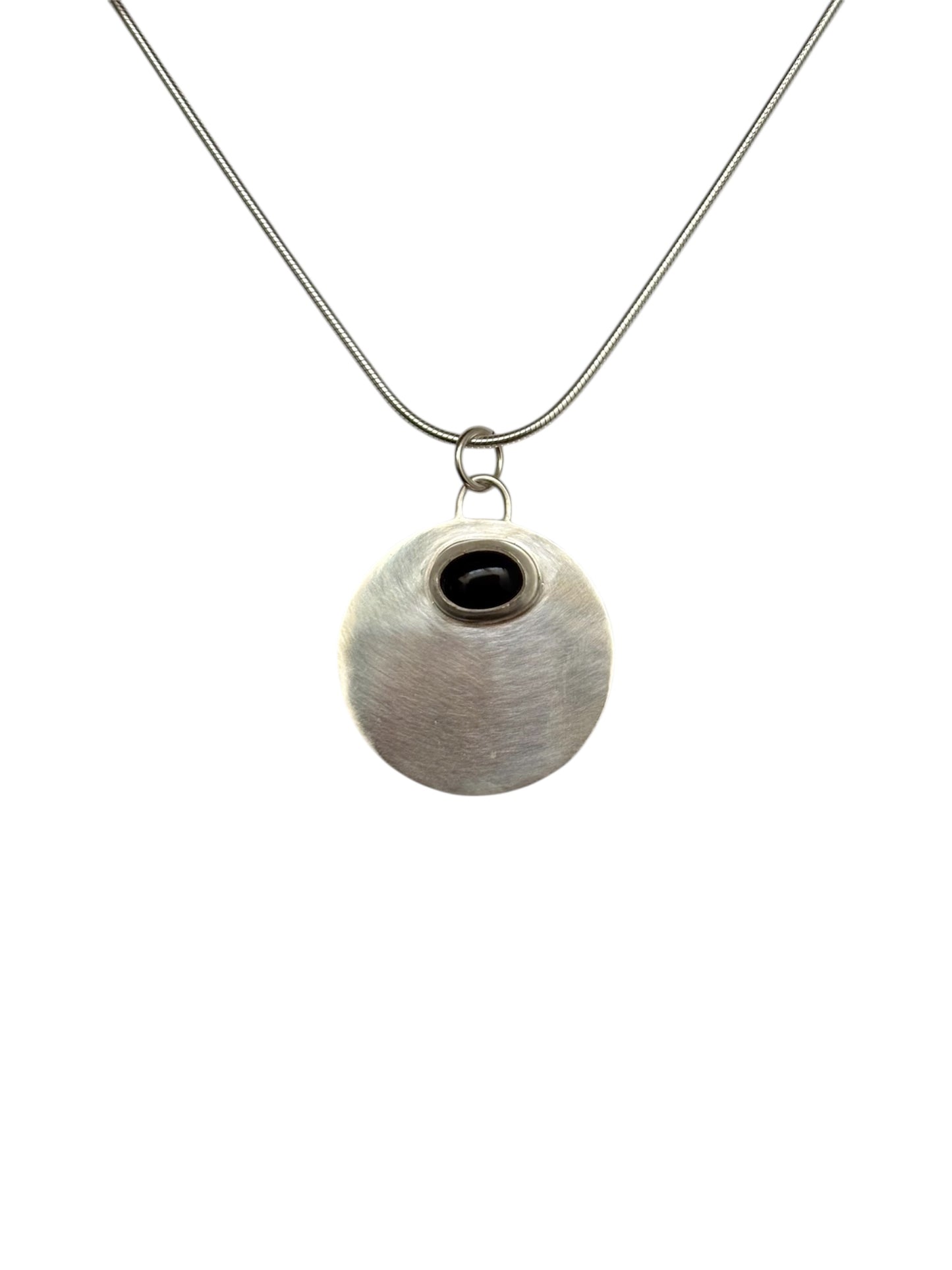 Black Onyx Circle Necklace