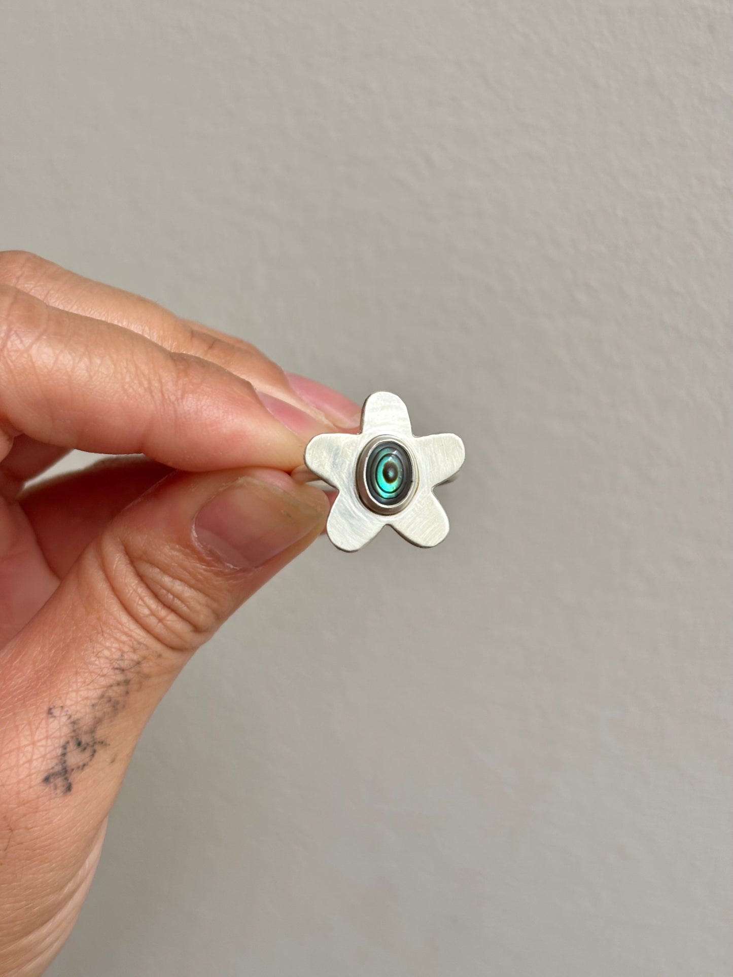 Abalone Flower Ring