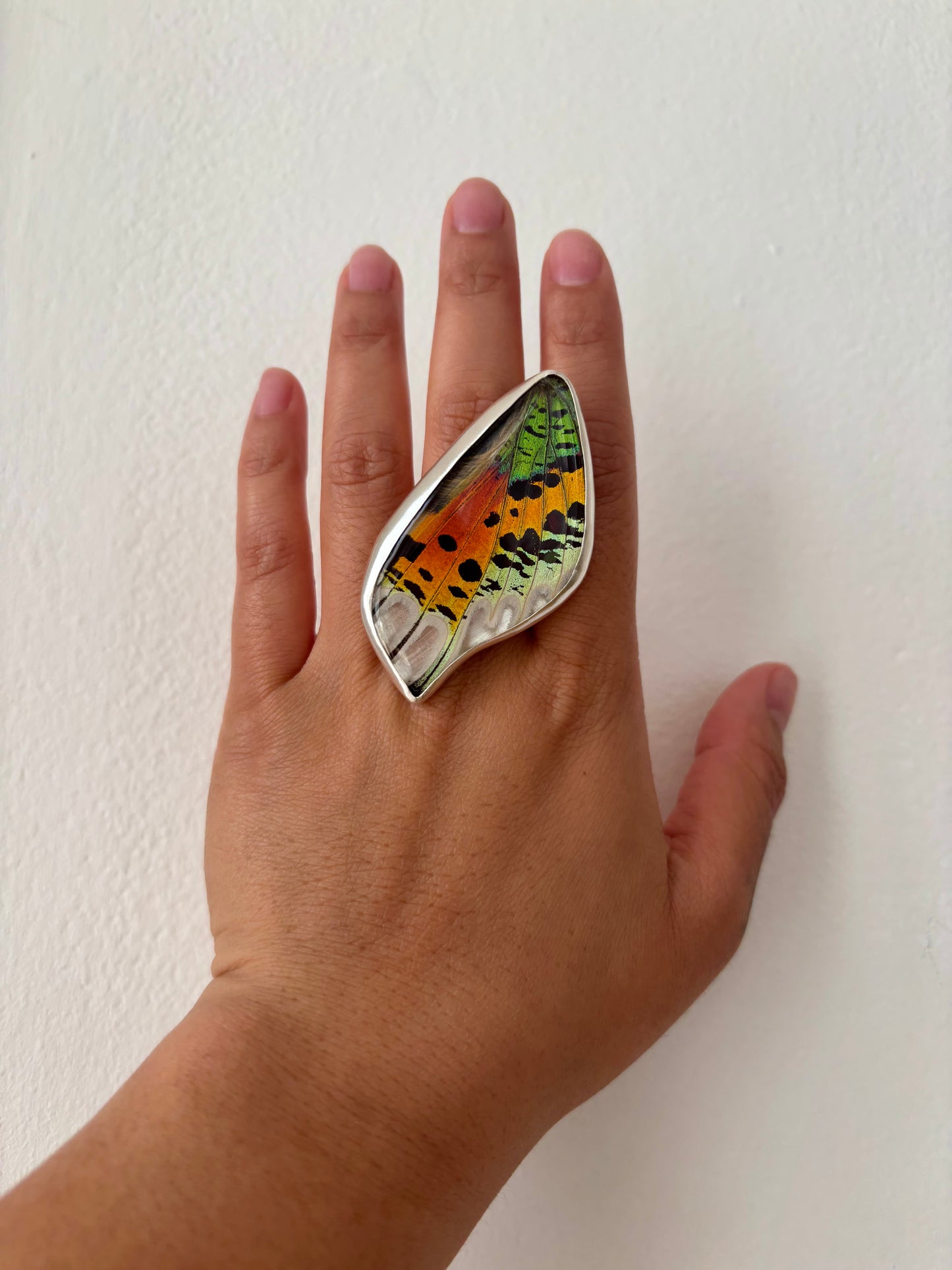 Sunset Moth Hindwing Butterfly Ring