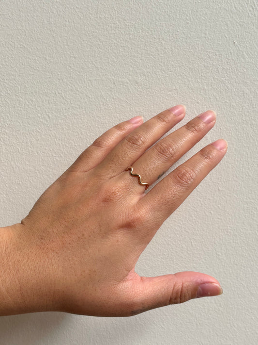 Thick Gold Squiggle Ring