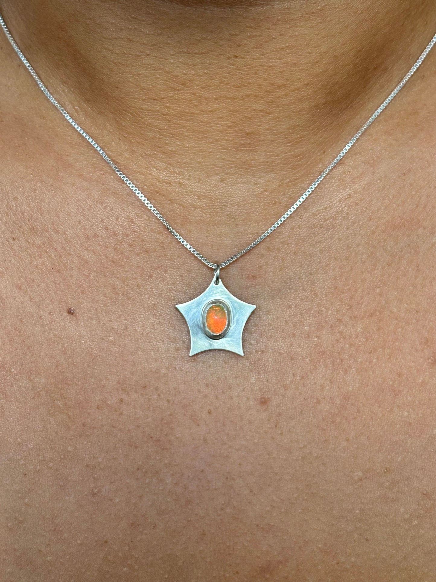 Opal Star Necklace