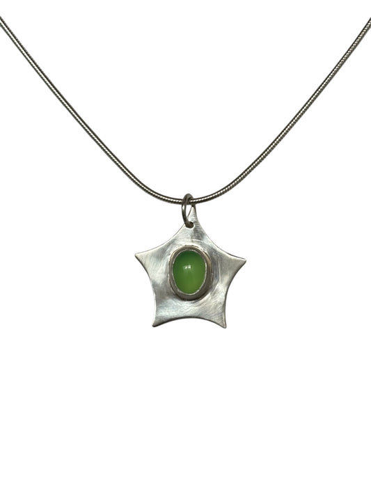 Chrysoprase Star Necklace