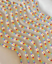 Load image into Gallery viewer, Rainbow Daisy Chain Necklace
