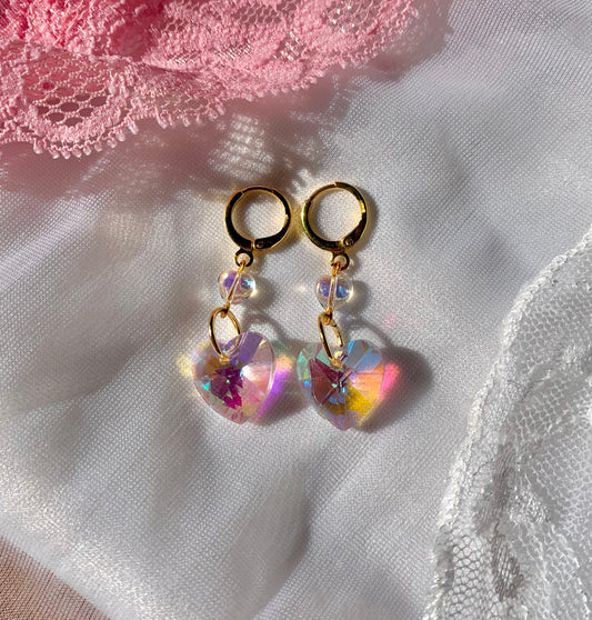 Pink Iridescent Hearts
