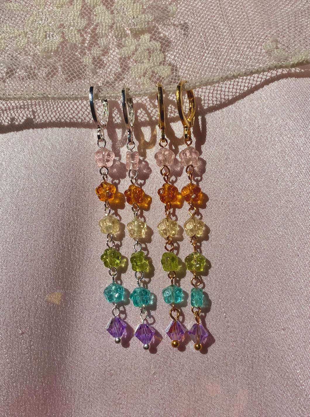 Rainbow Bloom Earrings